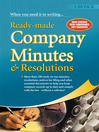 Ready-Made Company Minutes & Resolutions (eBook)